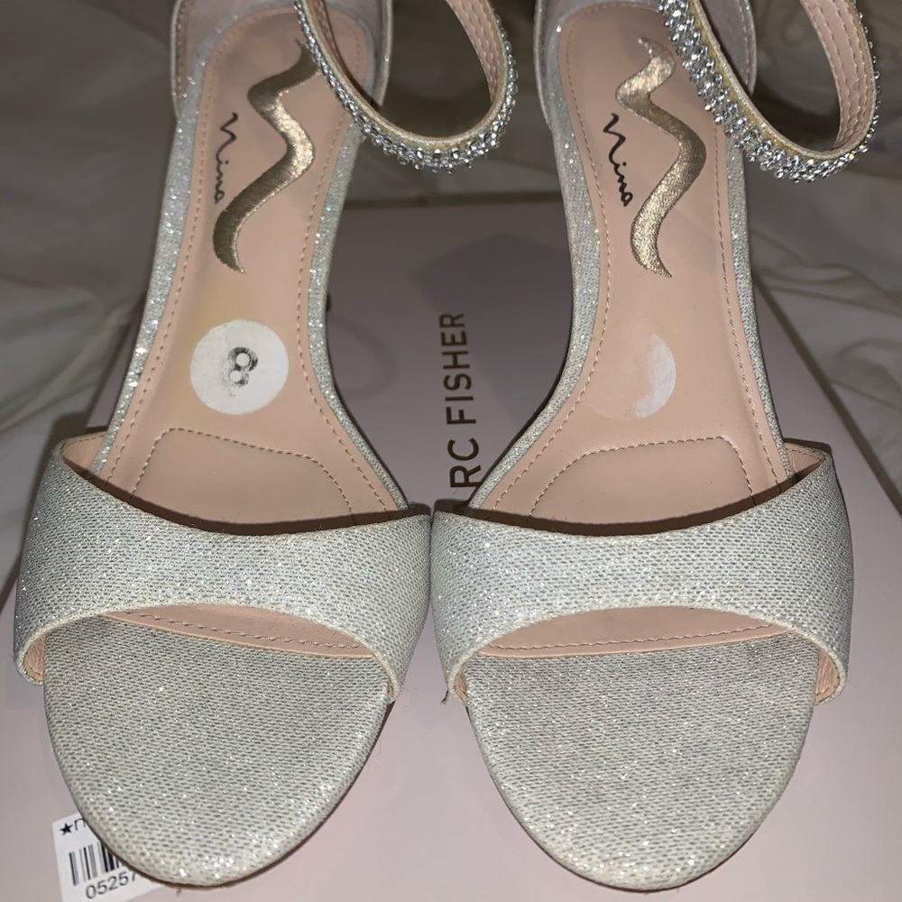 Silver Glitter Sparkle Sparkly Heels